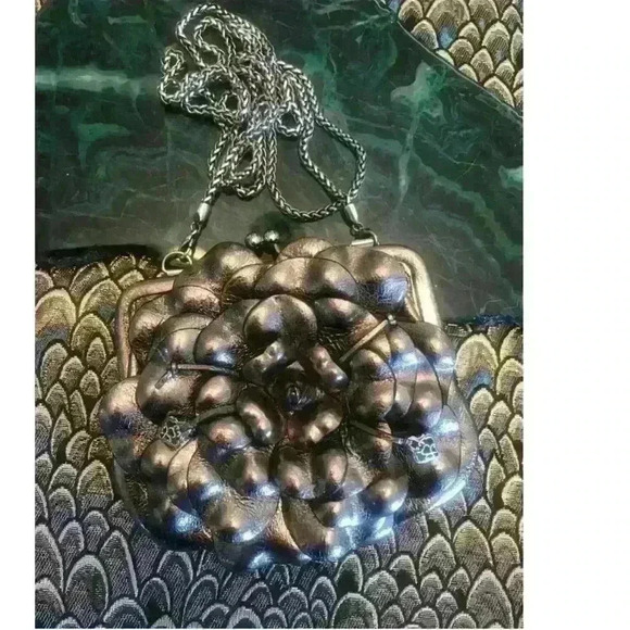 Brighton Bronze Rose Bag with Silver Chain - Picture 2 of 5